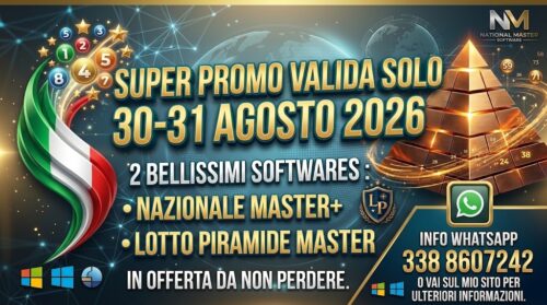 SUPER PROMO : NAZIONALE MASTER + LOTTO PIRAMIDE MASTER